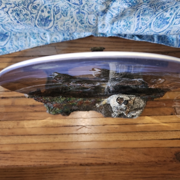 MIDNIGHT SERENADE Realm of the Wolf 3D PLATE Al Agnew Wolves 1997 Hamilton - Picture 7 of 8